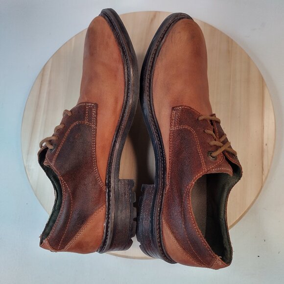 Josef Seibel Oscar 5 Derby Shoes Castagne Brown Two-Toned Leather Men EU 43 US 9 - Picture 10 of 14